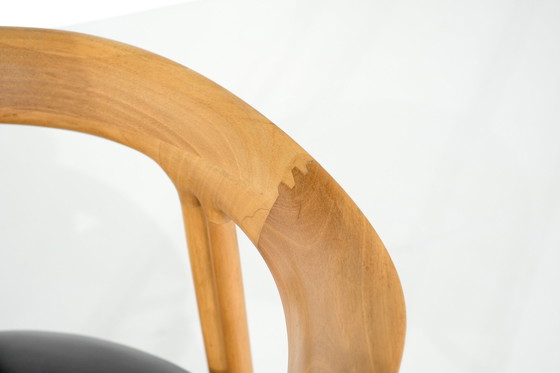 Image 1 of Houten fauteuil "Ulna" van Franco Poli voor Bernini, Italië 1986.