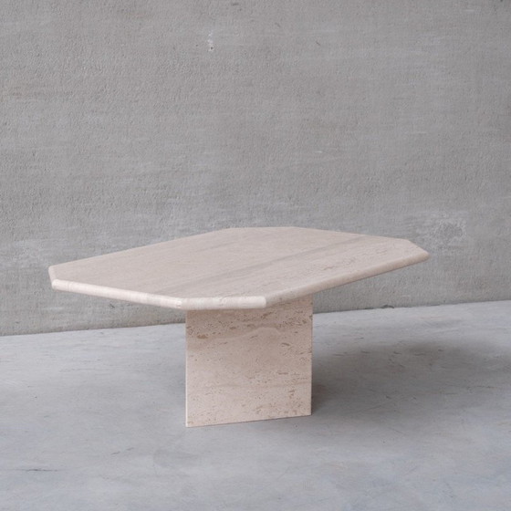Image 1 of Vintage travertijnen salontafel, België 1970