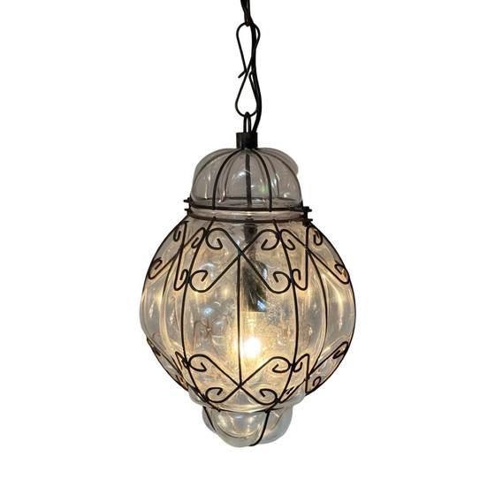 Image 1 of Venitiaanse Hangende Hanger - Handgemaakt Geblazen Glas - Vintage