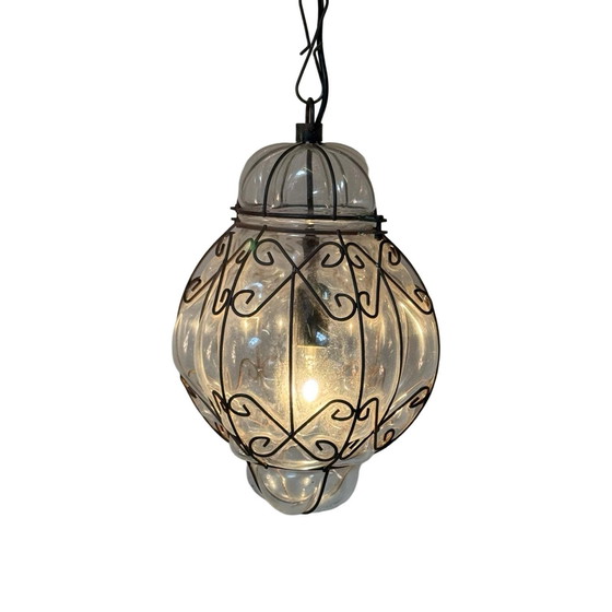 Image 1 of Venitiaanse Hangende Hanger - Handgemaakt Geblazen Glas - Vintage