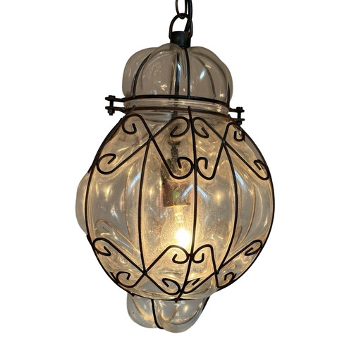 Venitiaanse Hangende Hanger - Handgemaakt Geblazen Glas - Vintage