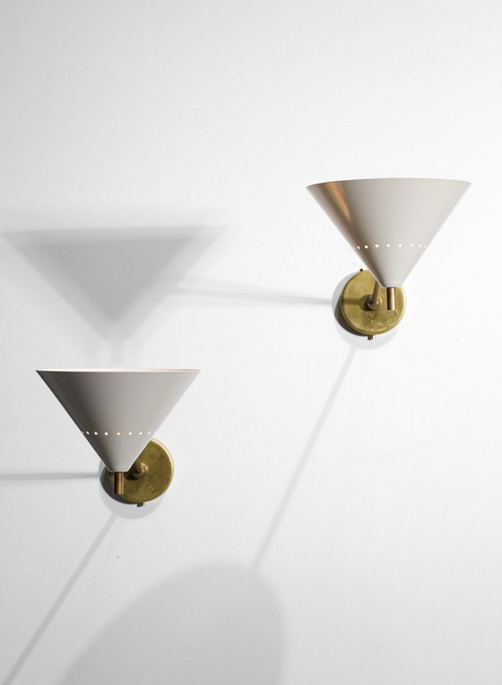 Image 1 of Paar scharnierende Diabolo wandlampen