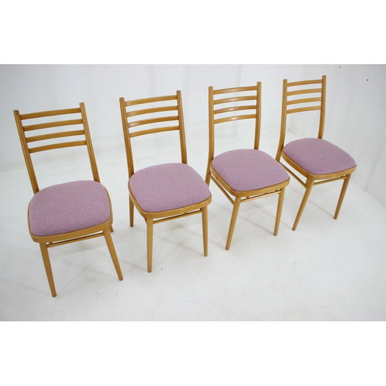 Image 1 of Set van 4 vintage eetkamerstoelen van Interier Praha, Tsjecho-Slowakije, 1970