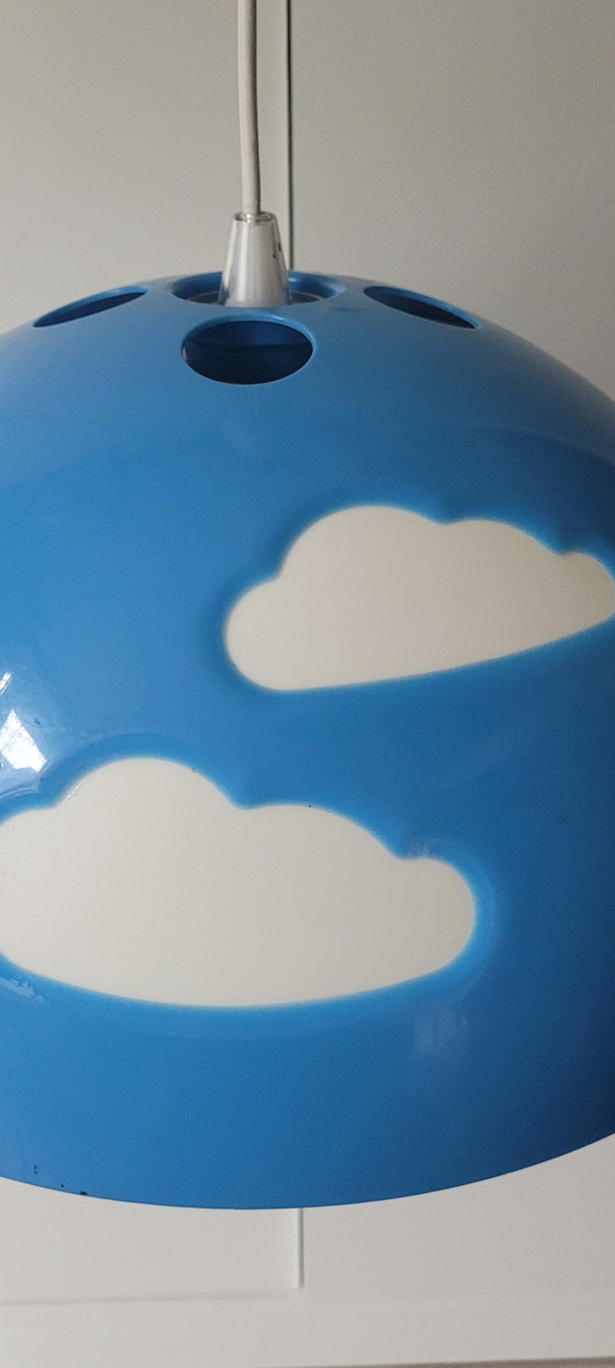 Image 1 of Ikea Skojig wolkenlamp blauw van Henrik Preutz