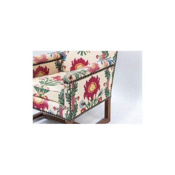 Image 1 of Set van 4 vintage fauteuils in linnen stof, Frankrijk