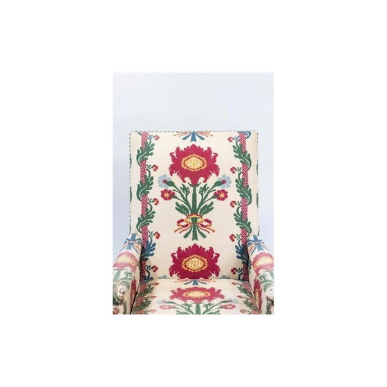 Image 1 of Set van 4 vintage fauteuils in linnen stof, Frankrijk