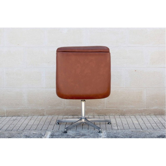 Image 1 of Vintage bruin leren fauteuil 1960