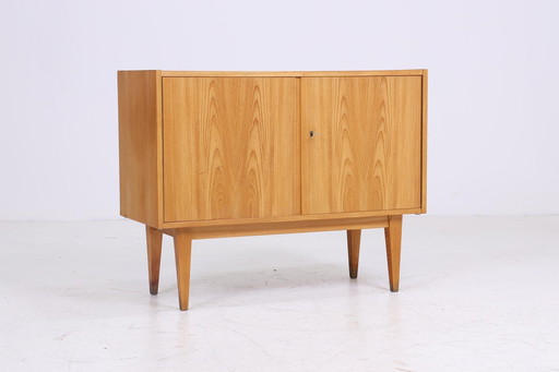 Hellerau 602 | Een ladekast jaren 60 | Mid Century gangkast vintage opbergruimte retro jaren 70 Senesche hout Franz Ehrlich