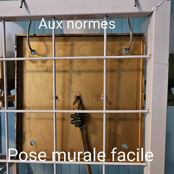 Image 1 of Paar vintage bronzen en messing wandlampen voor Maison Cheret, 1960