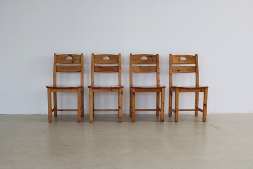 4x vintage eetkamerstoelen