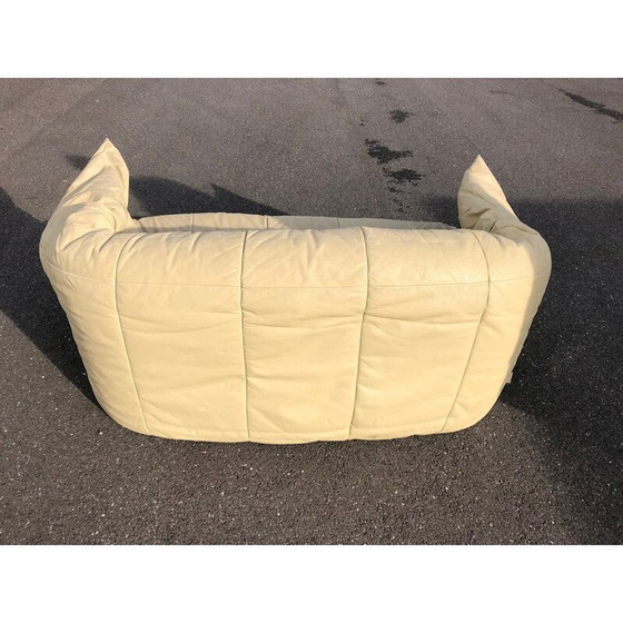 Image 1 of Vintage 2-zits leren bank "Brigantin" door Michel Ducaroy voor Ligne Roset, 1970