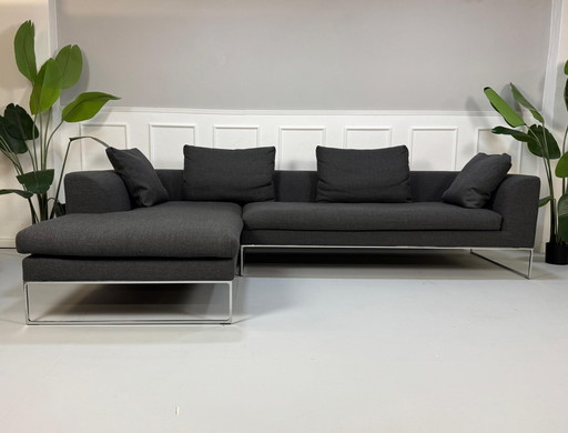 Cor Mell Lounge Designer Sofa Bank Grijs Stof