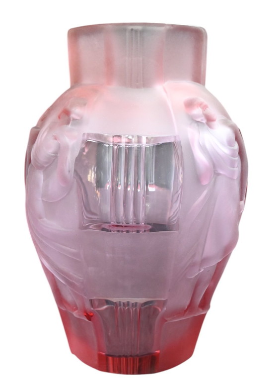 Image 1 of Rene Lalique Art Deco Vaas 4 Dansers