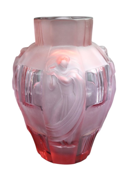 Rene Lalique Art Deco Vaas 4 Dansers