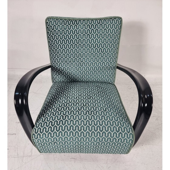 Image 1 of Vintage armstoel H 269 met spintafel van Jindřich Halabala voor Up Zavody, Tsjecho-Slowakije 1940