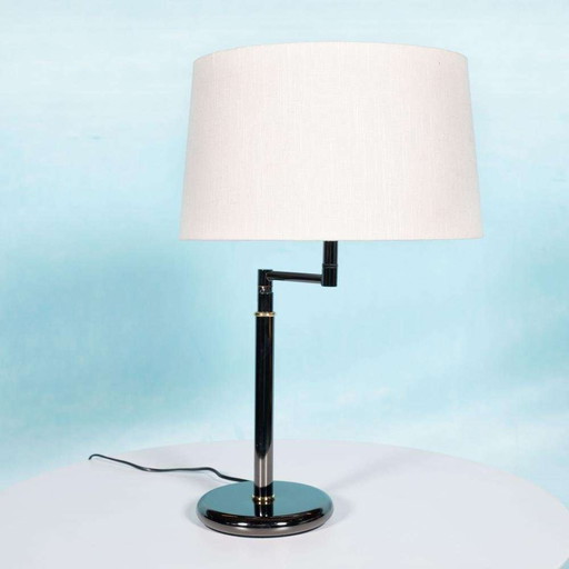 Vintage jaren 70 schemerlamp, memphis design ellebooglamp