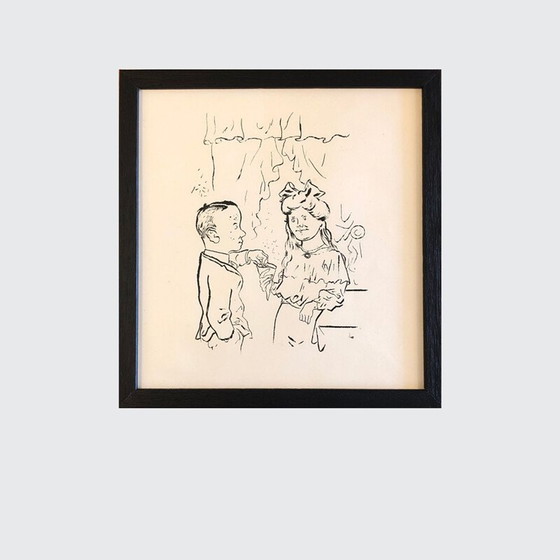 Image 1 of Set van 8 vintage prenten van George Grosz, Italië 1945