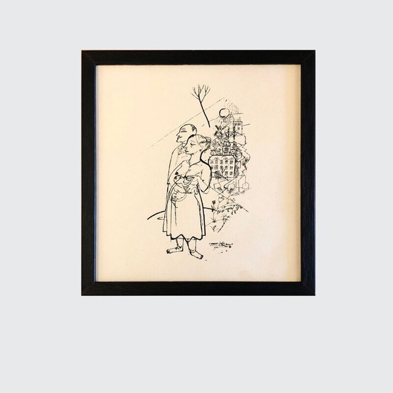 Image 1 of Set van 8 vintage prenten van George Grosz, Italië 1945