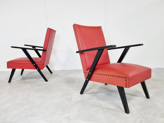 Image 1 of Paar Vintage fauteuils, jaren 60 België