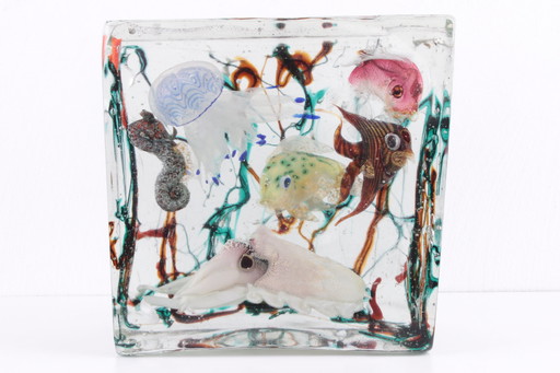 Murano glas Aquarium door Alfredo Barbini voor Cenedese, 1960s