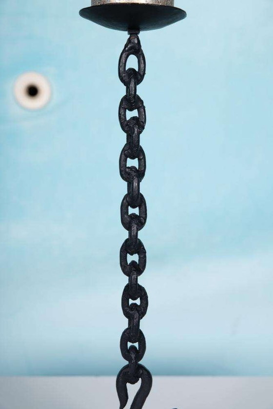 Image 1 of Brutalist kandelaar metaal, minimalist iron candle holder