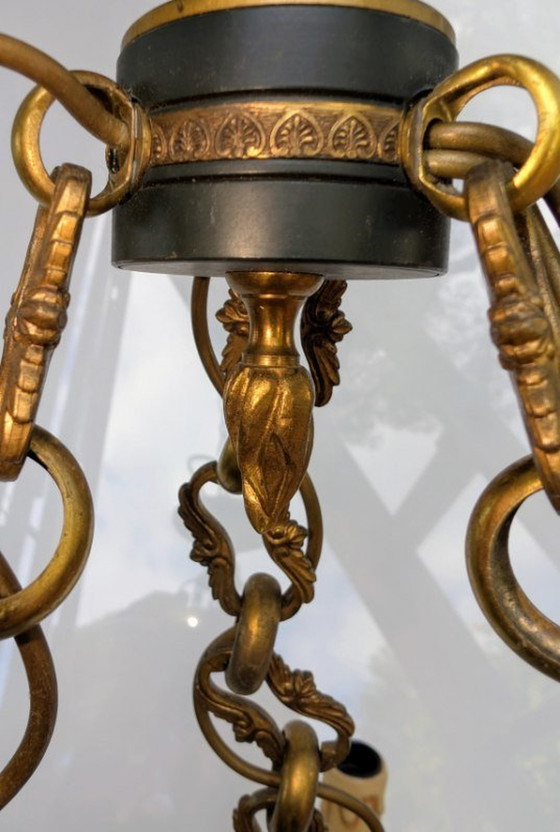 Image 1 of Lucien Gau Empire Kroonluchter in kristal en brons