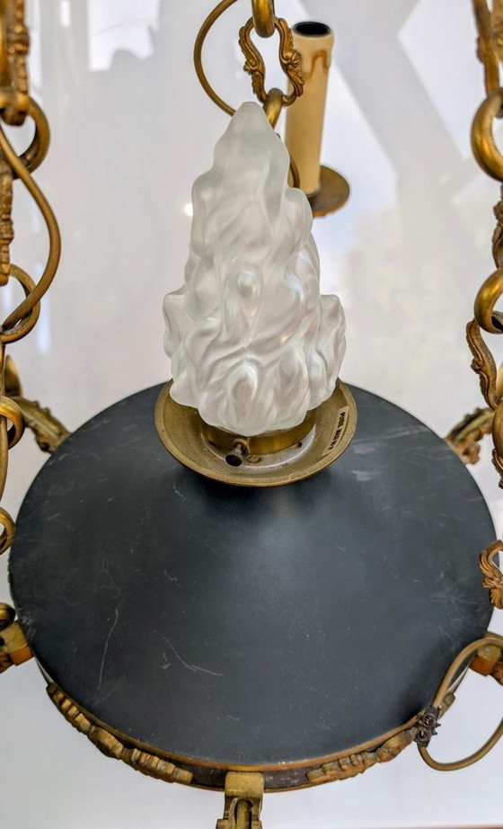 Image 1 of Lucien Gau Empire Kroonluchter in kristal en brons