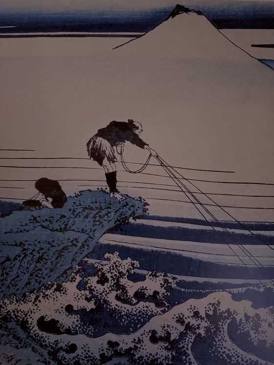 Image 1 of Katsushika Hokusai: "Vissers Op Rotsen Bij Kajikazawa".