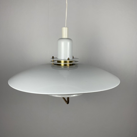 Image 1 of Grote Deense Ab Belid Hanglamp Met Handvat, Wit, 1970/80