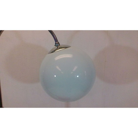 Image 1 of Vintage rode vloerlamp van hout, metaal en chroom van Jindřich Halabala, 1930