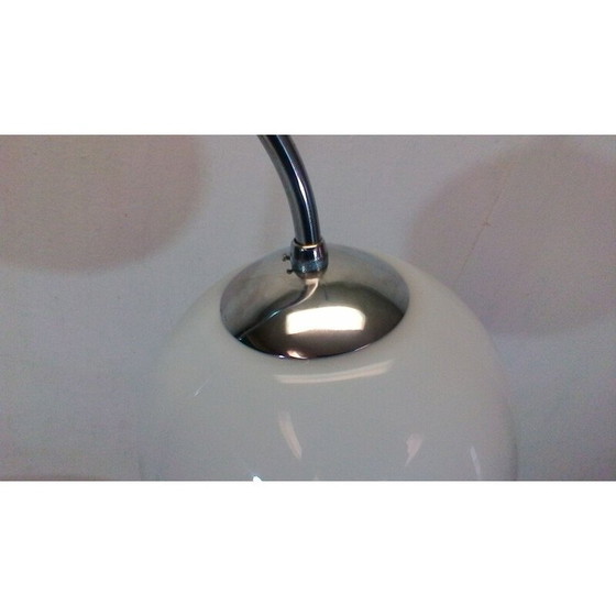 Image 1 of Vintage rode vloerlamp van hout, metaal en chroom van Jindřich Halabala, 1930