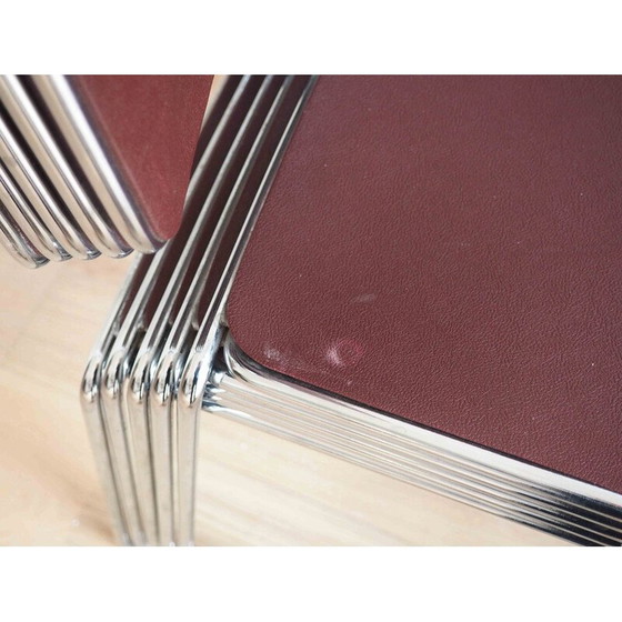 Image 1 of Set van 4 vintage sledestoelen van Max Stacker voor Steelcase, 1970
