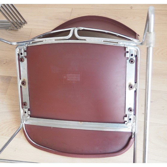 Image 1 of Set van 4 vintage sledestoelen van Max Stacker voor Steelcase, 1970