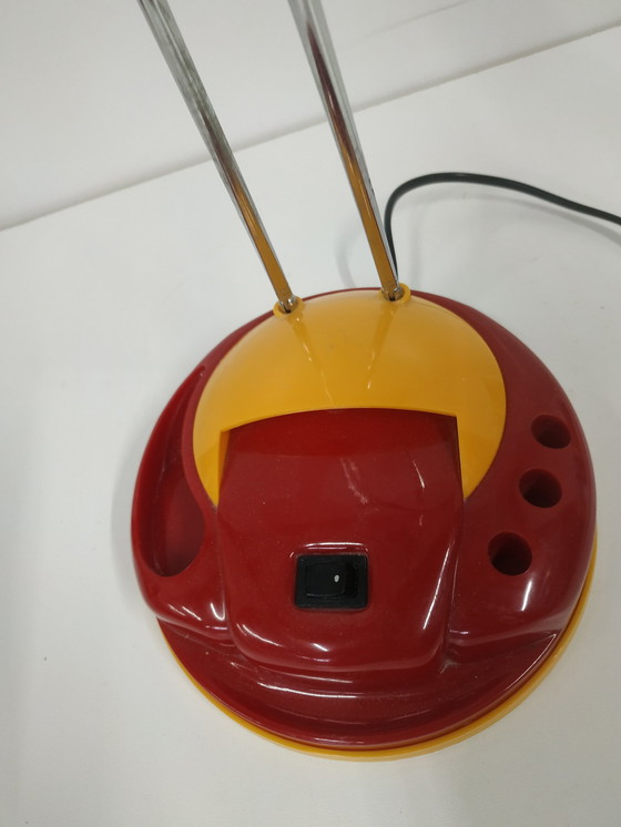 Image 1 of Set Massive Memphis Milano Style Plafondlamp En Bureaulamp