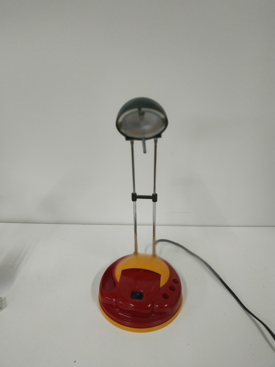 Image 1 of Set Massive Memphis Milano Style Plafondlamp En Bureaulamp