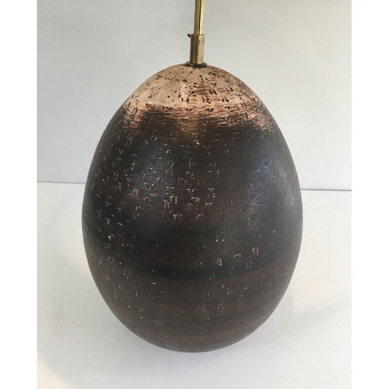 Image 1 of Vintage lamp van keramiek met ingelegde letters, 1970