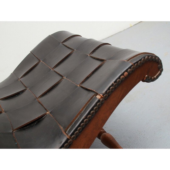 Image 1 of Vintage leren fauteuil van Pierre Lottier voor Valentine, Spanje 1950