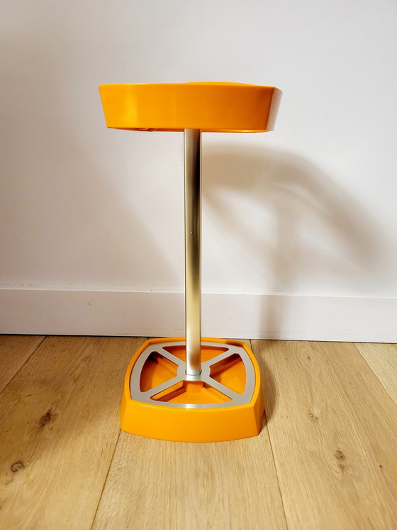 Image 1 of Space Age Paraplubak Of Standaard, Oranje, Kunststof En Metaal, Jaren 70 Of 80