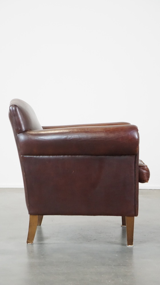 Image 1 of Armchair Gemaakt Van Schapenleer