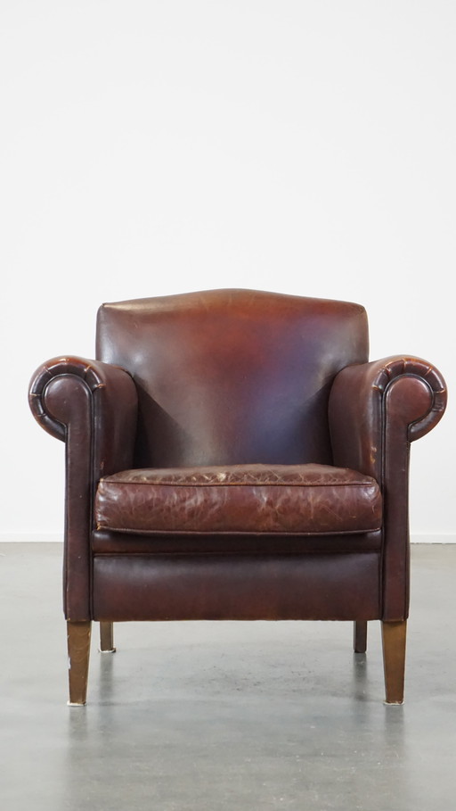 Armchair Gemaakt Van Schapenleer