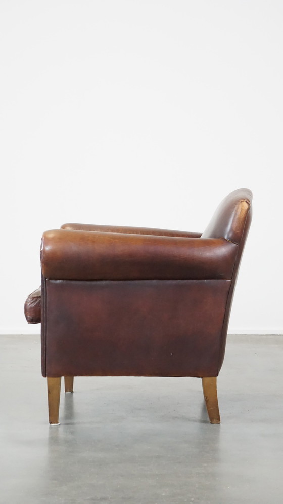 Image 1 of Armchair Gemaakt Van Schapenleer