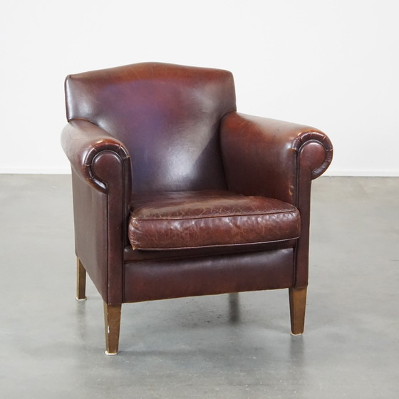 Image 1 of Armchair Gemaakt Van Schapenleer