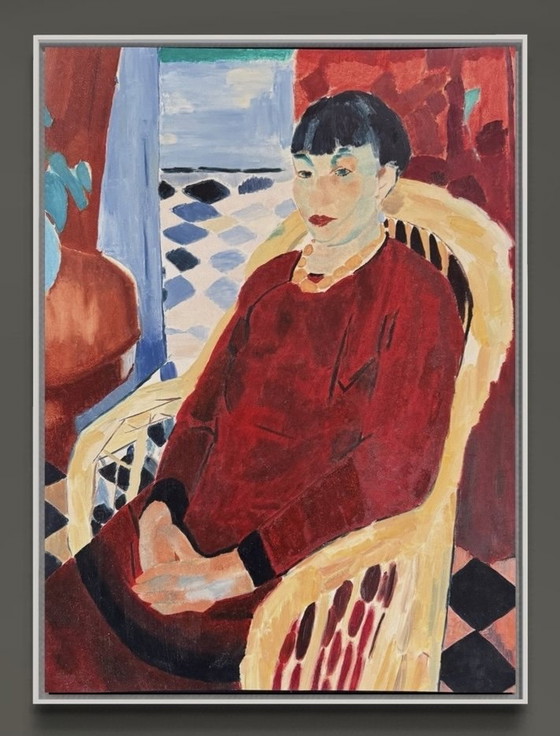 Image 1 of Peter Waterschoot 1969-2022 Prachtig schilderij Hommage aan Rik Wouters