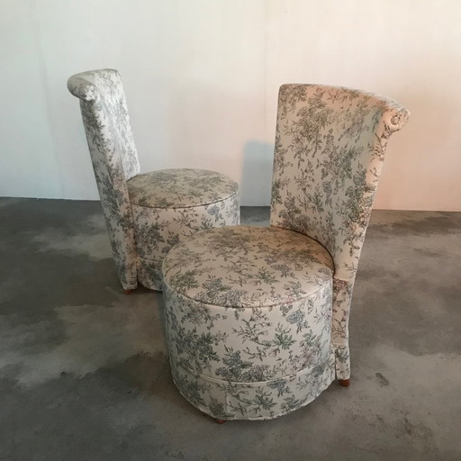 2x Vintage cocktail fauteuil