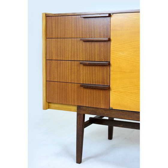 Image 1 of Vintage essen en mahonie dressoir van Up Bucovice, Tsjecho-Slowakije 1960