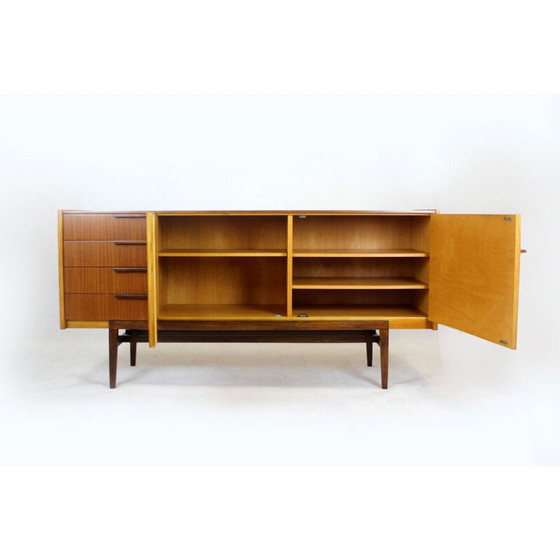 Image 1 of Vintage essen en mahonie dressoir van Up Bucovice, Tsjecho-Slowakije 1960