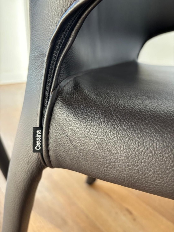 Image 1 of 6x Leren Cassina Hola 367 Stoelen