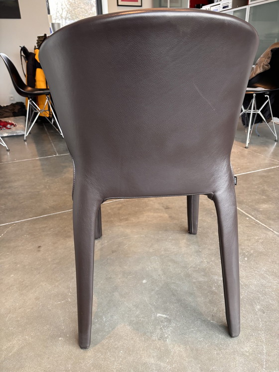 Image 1 of 6x Leren Cassina Hola 367 Stoelen