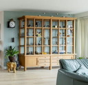 Eiken wandkast/roomdivider