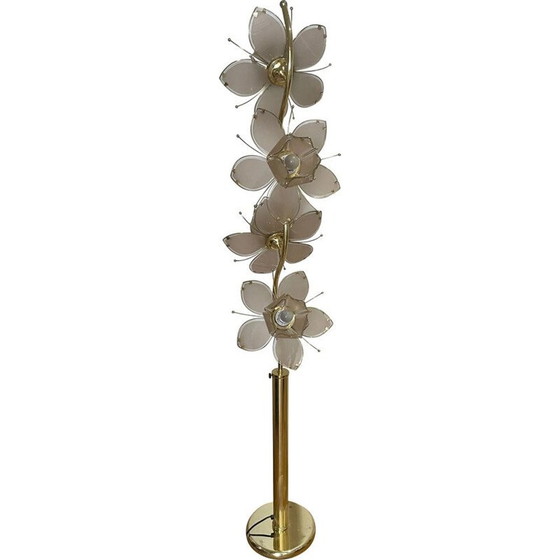 Image 1 of Italiaanse vintage vloerlamp met lotusbloem, 1970